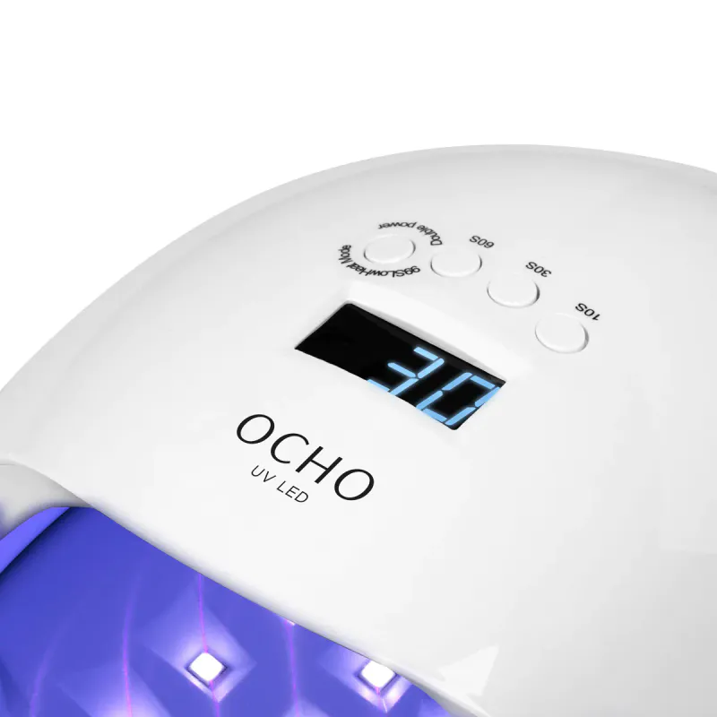 OCHO NAILS X13 - 65 W UV/LED-lampe, hvit med speilbunn