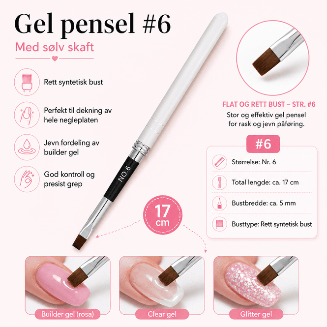 Hovedbilde Gel pensel  #6 