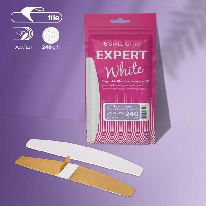 Hovedbilde 240 grit refill pussepapir skum halvmånefil Expert40 - 30 stk.
