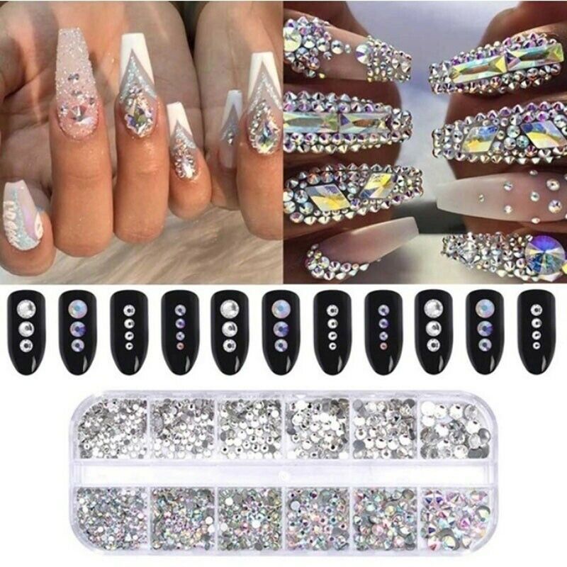 Rhinestone-sett for Negledesign – 12 typer