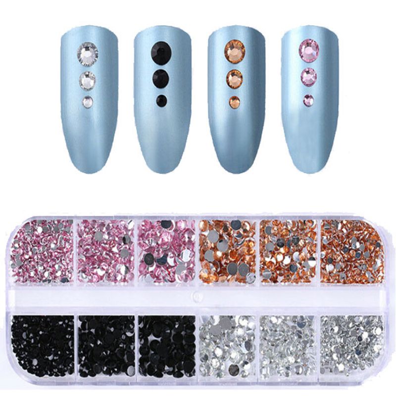 Rhinestones 4 farger x 3 str.