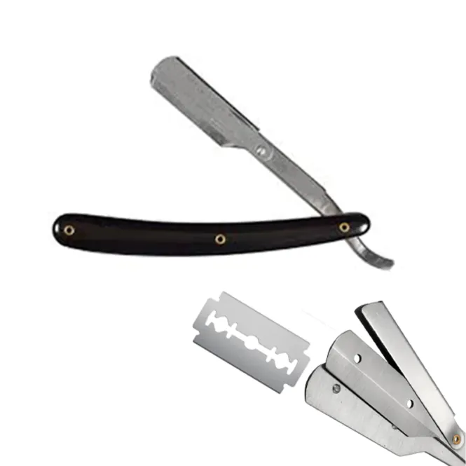 Hovedbilde Barberkniv med utskiftbare blader - Svart