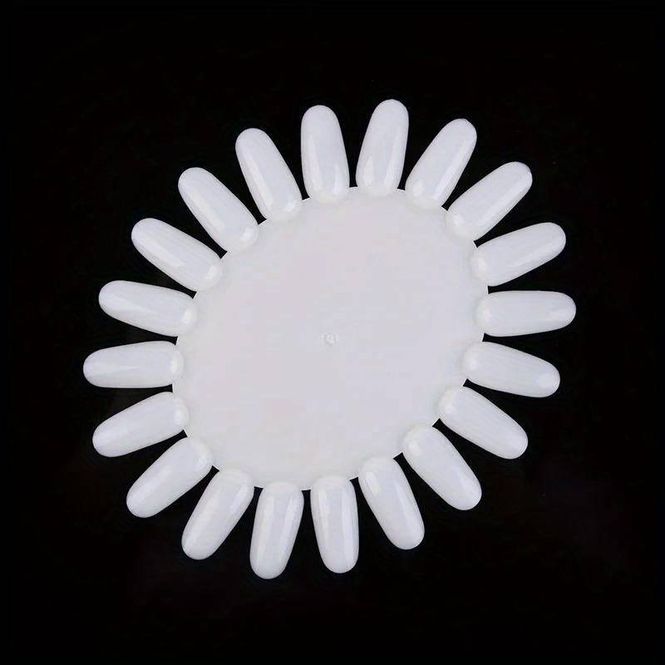 Hovedbilde Fargekart for negler 10 stk. i hvit plast (200 tipper)