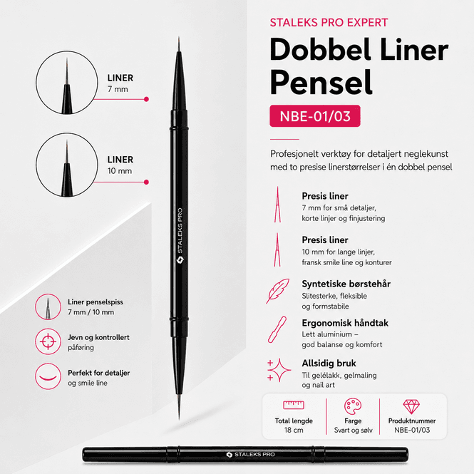 Hovedbilde Staleks Pro Expert Dobbel Linerpensel (NBE-01/03)