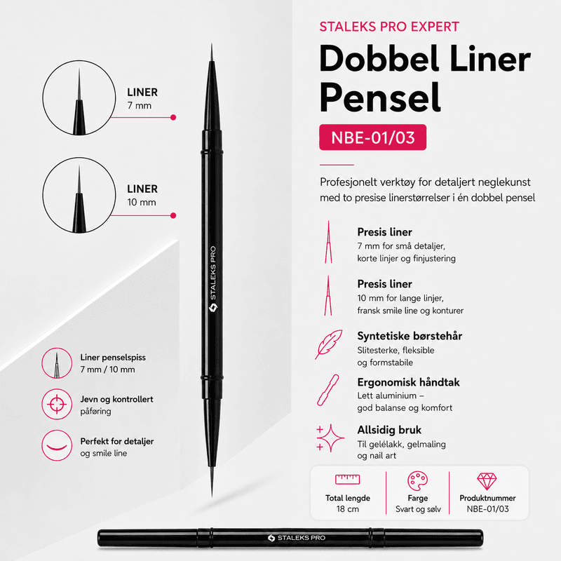 Staleks Pro Expert Dobbel Linerpensel (NBE-01/03)