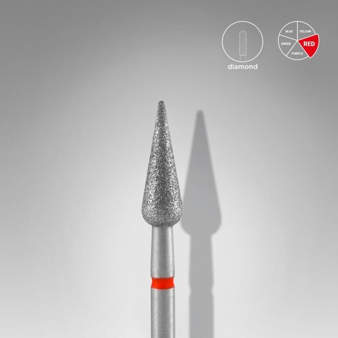 Hovedbilde Drillbit Spiss Pæreform - 4mm / 12mm - Fin grit