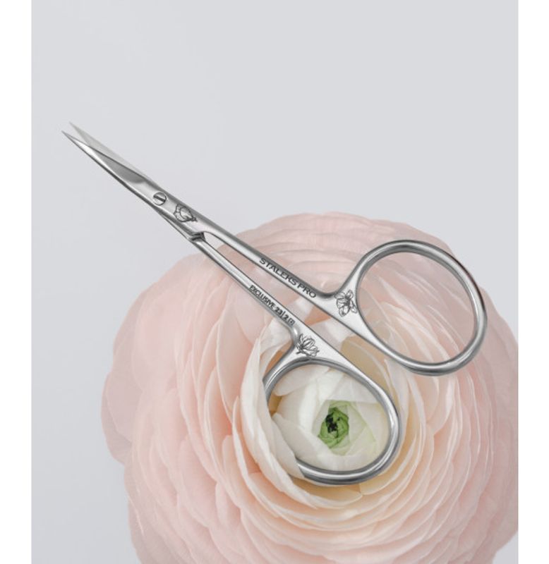 Neglebåndsaks EXCLUSIVE  23  Type 2 (Professional cuticle scissors with hook SX-23/2M - Magnolia)