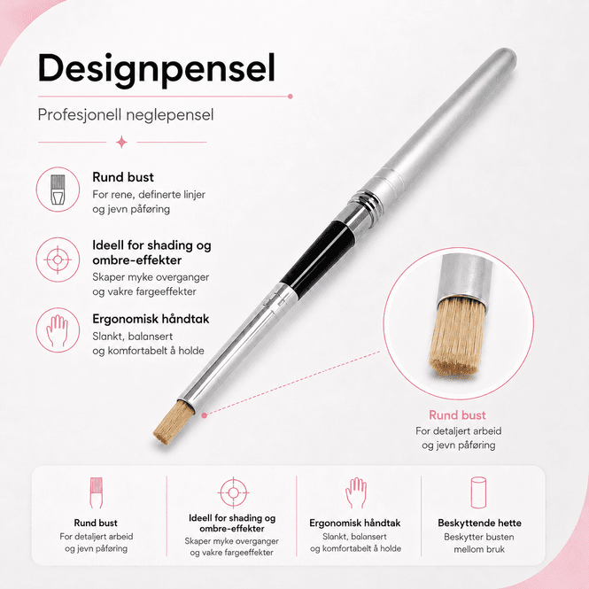 Hovedbilde Designpensel – Artistkost for detaljarbeid