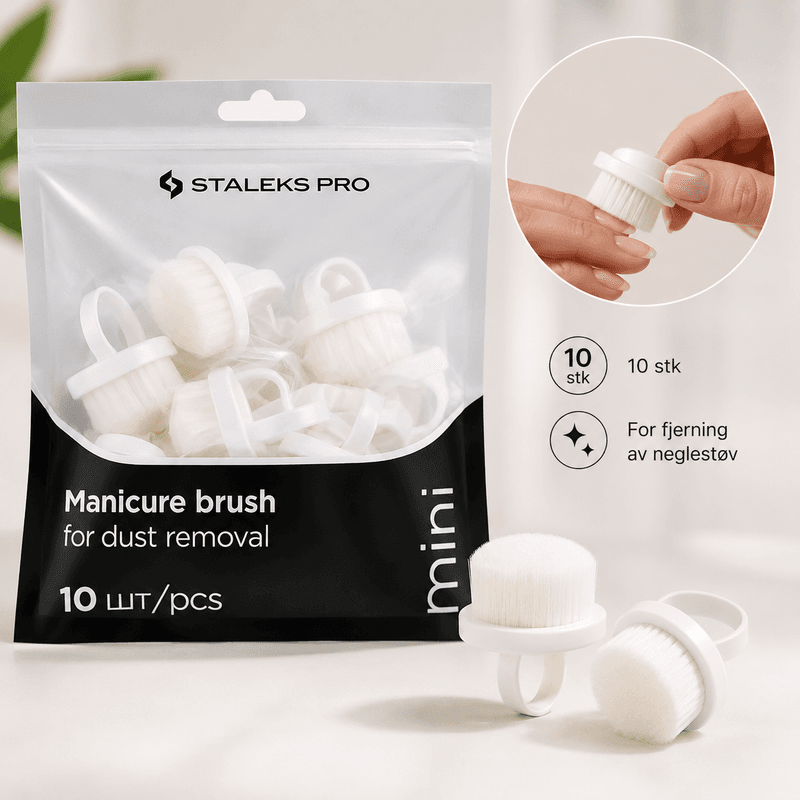 Staleks Neglebørste /  Støvbørste for negler (10 PACK) 