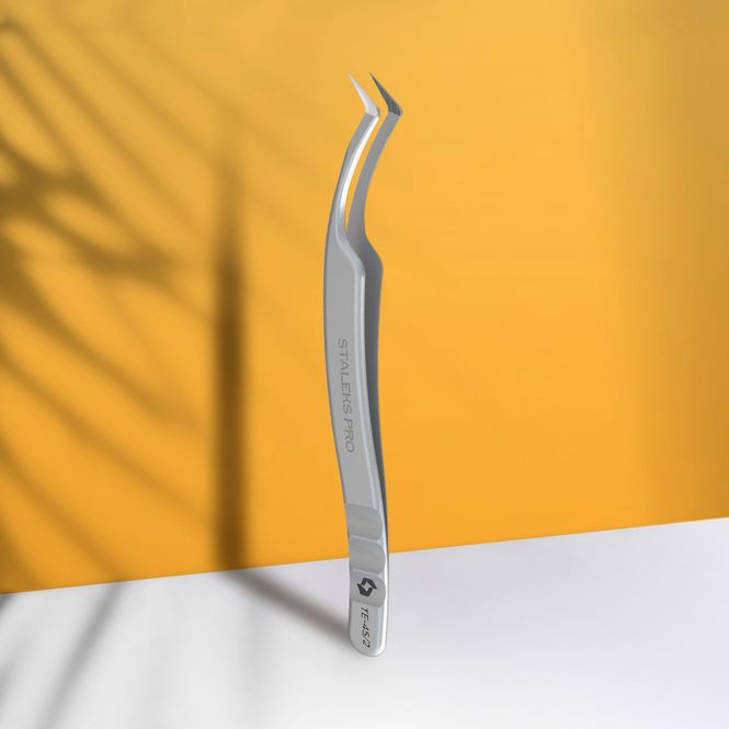 Hovedbilde Eyelash Tweezers with Fiber Tips EXPERT 45 TYPE 2 (L-Shaped) 