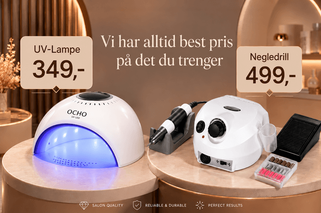 Negledrill og UV-Lampe for neglesalonger