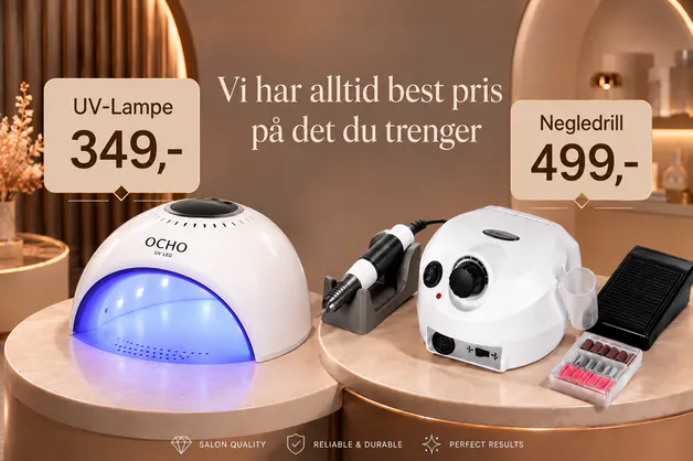 Negledrill og UV-Lampe for neglesalonger
